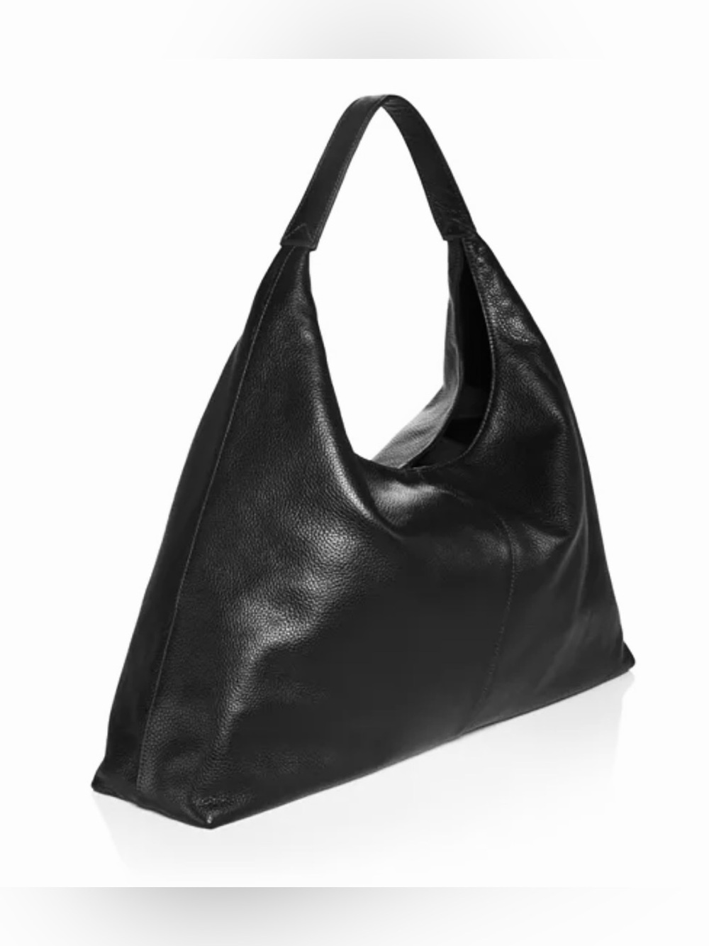 AQUA Slouchy Leather Hobo Tote NEW - Picture 4 of 16
